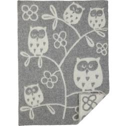 Klippan Yllefabrik Tree Owl Filt Light Grey/White (65x90cm)