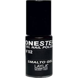 Layla Cosmetics One Step Gel Nail Polish #02 100% Black 5ml