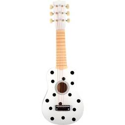 Magni White Guitar with Dots & 6 Strings Music 2431