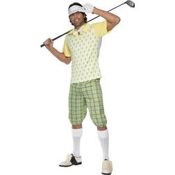 Smiffys Gone Golfing Costume Green Yellow and White