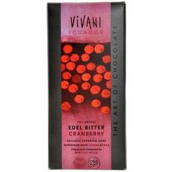 Vivani Superior Dark Chocolate with Cranberry 100g