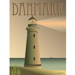Vissevasse Denmark Light House Poster 30x40cm