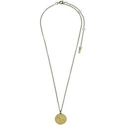Pilgrim Cancer Necklace - Gold/Transparent