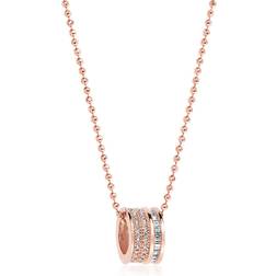 Sif Jakobs Corte Piccolo Necklace - Rose Gold/White