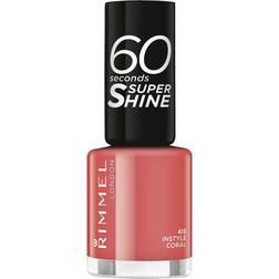Rimmel 60 Seconds Super Shine Nail Polish Instyle Coral an Orange Pink 8ml