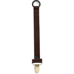 Elodie Details Exclusive Collection Leather Pacifier Clip Brown