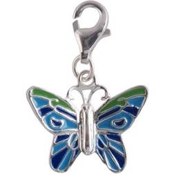 Da Capo Butterfly Charm - Silver/Green/Blue