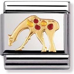 Nomination Composable Classic Link Giraffe Charm - Silver/Gold/Red