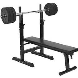 Gorilla Sports Bench Press Barbell and Weights 38kg