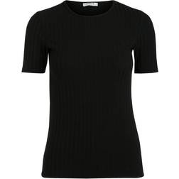 Pieces Striped T-Shirt Black/Black