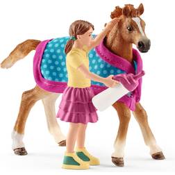 Schleich Foal with Blanket 42361