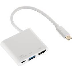 Hama USB C-HDMI/USB A/USB C M-F Adapter