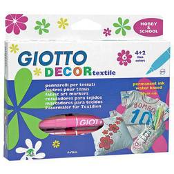 Giotto Decor Textile Markers 6-pack
