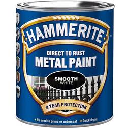 Hammerite Direct to Rust Smooth Effect Metallfärg Vit 0.75L