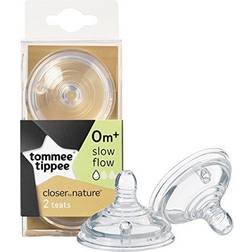 Tommee Tippee Closer to Nature Slow Flow Teats 0m+ 2-pack