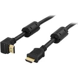 Deltaco HDMI - HDMI High Speed with Ethernet (angled) 1m