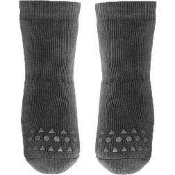 Go Baby Go Non Slip Socks - Dark Grey Melange