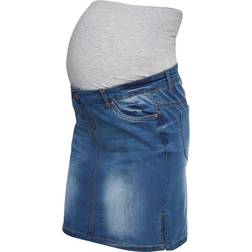 Mamalicious Denim Maternity Skirt Blue/Medium Blue Denim (20007109)