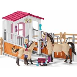 Schleich Horse Stall with Arab Horses & Groom 42369
