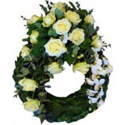 Blommor till begravning & kondoleanser Orchid Wreath Funeral Flower