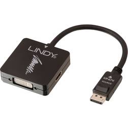 Lindy DisplayPort - HDMI/VGA/DVI-D Adapter M-F 0.2m