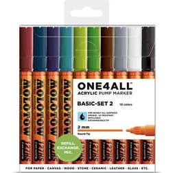 Molotow One4All 2mm Basic Set 2 Marker 10-pack