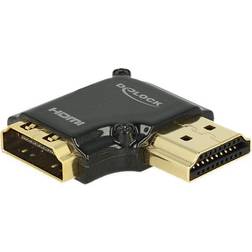 DeLock HDMI - HDMI High Speed with Ethernet (angled) Adapter M-F