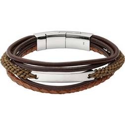 Fossil Vintage Casual Bracelet - Silver/Brown