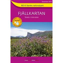 BD10 Sareks Nationalpark Fjällkartan: Skala 1:100000 (Karta, Falsad., 2017)