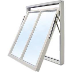 Effektfönster AVFP PVC-U Vridfönster 3-glasfönster 130x80cm