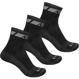 Gripgrab Merino Regular Cut 3-Pack Sock Unisex - Black