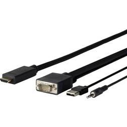 VivoLink HDMI-VGA/3.5mm/USB A 1m
