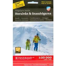 Högalpin karta Storulvån & Snasahögarna 1:20.000 (Karta, Falsad., 2018)