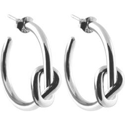 Sophie By Sophie Knot Hoops - Silver