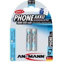 Ansmann NiMH Micro AAA 800mAh MaxE Compatible 2-pack