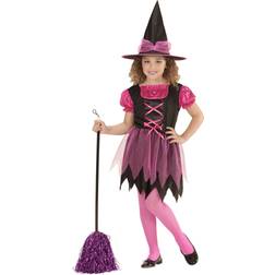 Widmann Flicker Witch Childrens Costume Pink