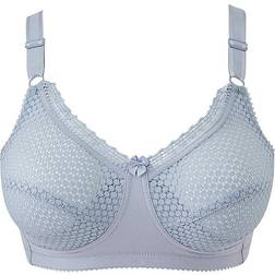 Miss Mary Cotton Dots Non-wired Bra - Dusty Blue