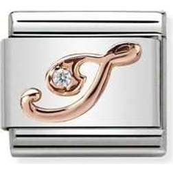 Nomination Composable Classic Link Letter I Charm - Silver/Rose Gold/White