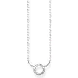 Thomas Sabo Circle Small Necklace - Silver/White