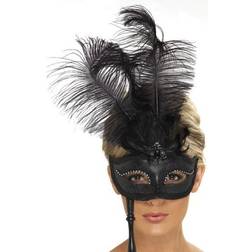 Smiffys Fever Baroque Fantasy Eyemask Black