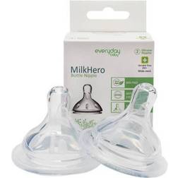 Everyday Baby MilkHero Bottle Nipples Variable Flow 6m+ 2pcs