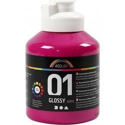 A Color Acrylic Paint Glossy 01 Pink 500ml