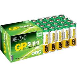 GP Batteries AA Super Alkaline Compatible 40-pack