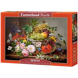 Castorland Still Life with Flowers & Fruit Basket 2000 Bitar