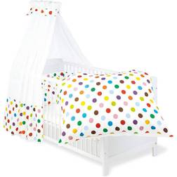 Pinolino Textile Set for Cot Bed Dots 4pcs