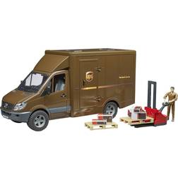 Bruder Mercedes Benz Sprinter UPS Delivery Van with Pallet Mover & Figure 02538