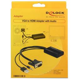 DeLock HDMI - USB A/3.5mm/VGA M-F 0.2m