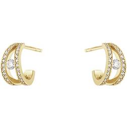 Georg Jensen Halo Gold Earrings - Gold/Diamonds
