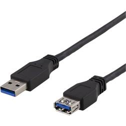 Deltaco USB A-USB A 3.1 (Gen.1) M-F 1m