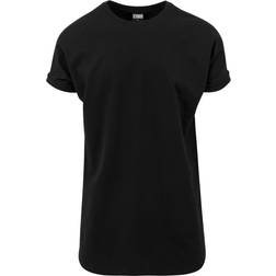 Urban Classics Long Shaped Turnup T-shirt - Black